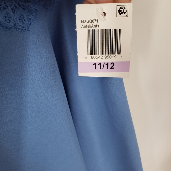 NWT B. DARLIN Juniors Blue Swing Flare Mini Dress - Picture 10 of 11